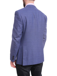 Thumbnail for Napoli BLAZERS Napoli Classic Fit Blue Stepweave Half Canvas Wool Blazer Coat
