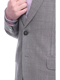 Thumbnail for Napoli BLAZERS Napoli Slim Fit Black & White Glen Plaid Half Canvassed Zegna Wool Sportcoat