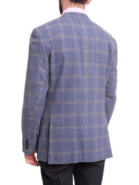 Thumbnail for Napoli BLAZERS Napoli Slim Fit Blue Check With Windowpane Two Button Half Canvassed Wool Blazer