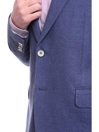 Thumbnail for Napoli BLAZERS Napoli Slim Fit Blue Textured Two Button Half Canvassed Wool Blend Blazer
