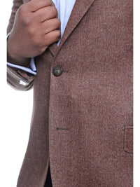 Thumbnail for Napoli BLAZERS Napoli Slim Fit Brown Herringbone Half Canvassed Wool Cashmere Blazer Sportcoat