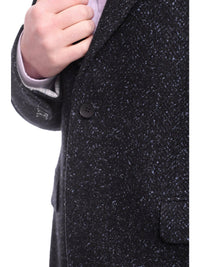 Thumbnail for Napoli BLAZERS Napoli Slim Fit Navy Blue Donegal Two Button Half Canvassed Wool Sportcoat
