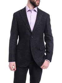 Thumbnail for Napoli BLAZERS Napoli Slim Fit Navy Blue Donegal Two Button Half Canvassed Wool Sportcoat