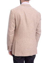Thumbnail for Napoli BLAZERS Napoli Slim Fit Tan Herringbone Half Canvassed Cashmere Blazer Sportcoat