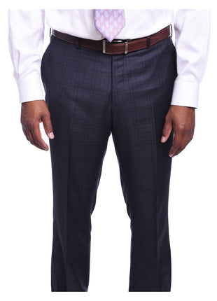 Napoli Sale Suits Napoli Slim Fit Blue Plaid Two Button Half Canvassed Reda Wool Suit