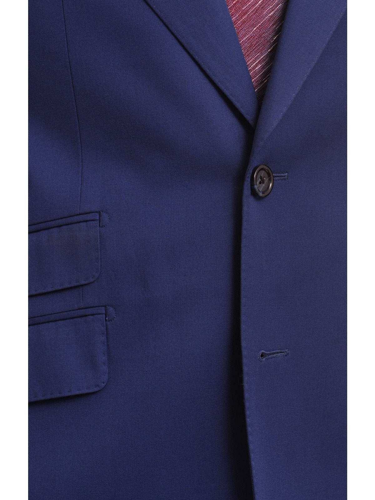 Napoli TWO PIECE SUITS Men's Napoli Slim Fit Solid Royal Blue Half Canvassed Two Button Reda Wool Suit