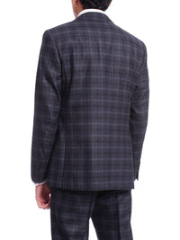Thumbnail for Napoli TWO PIECE SUITS Mens Napoli Slim Fit Blue Plaid Half Canvassed Flannel Reda Wool Suit