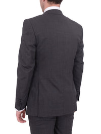 Thumbnail for Napoli TWO PIECE SUITS Mens Napoli Slim Fit Gray Glen Plaid Half Canvassed Marzotto Wool Suit