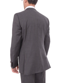 Thumbnail for Napoli TWO PIECE SUITS Mens Napoli Slim Fit Heather Gray Half Canvassed Wool Suit Ticket Pocket