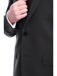 Thumbnail for Napoli TWO PIECE SUITS Napoli Slim Fit Black Tonal Plaid Two Button Half Canvassed Wool Suit
