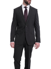 Thumbnail for Napoli TWO PIECE SUITS Napoli Slim Fit Black Tonal Plaid Two Button Half Canvassed Wool Suit