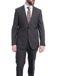 Thumbnail for Napoli TWO PIECE SUITS Napoli Slim Fit Medium Gray & Blue Plaid Two Button Half Canvassed Wool Suit