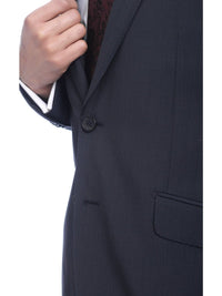 Thumbnail for Napoli TWO PIECE SUITS Napoli Slim Fit Subtle Navy Pinstripe Half Canvassed Marzotto Wool Suit