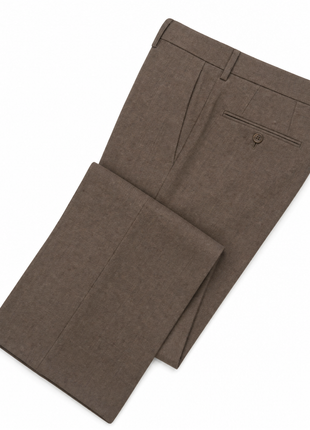 Polo Ralph Lauren Mens Brown Textured Notch Lapel Custom Fit 3-Piece Wool Suit - 40L