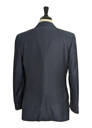 Canali 1934 Mens Black Striped 44R Drop 8 100% Wool 2 Piece Suit