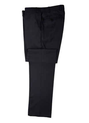 Canali 1934 Mens Black Striped 44R Drop 8 100% Wool 2 Piece Suit