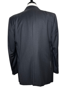 Sartoria Partenopea Mens Solid Charcoal Notch Lapel Classic Fit 3-button Wool Suit - 46R