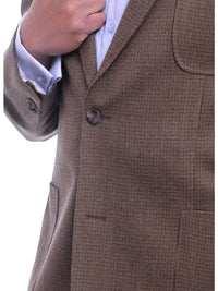 Thumbnail for Prontomoda BLAZERS Prontomoda Classic Fit Brown Textured Lambs Wool Blazer Sportcoat Patch Pockets