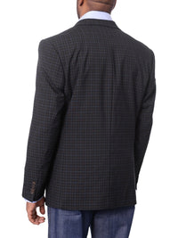 Thumbnail for Prontomoda BLAZERS Prontomoda Mens Black& Blue Plaid 100% Wool Regular Fit Blazer Sport Coat