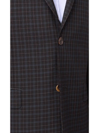 Thumbnail for Prontomoda BLAZERS Prontomoda Mens Black& Blue Plaid 100% Wool Regular Fit Blazer Sport Coat