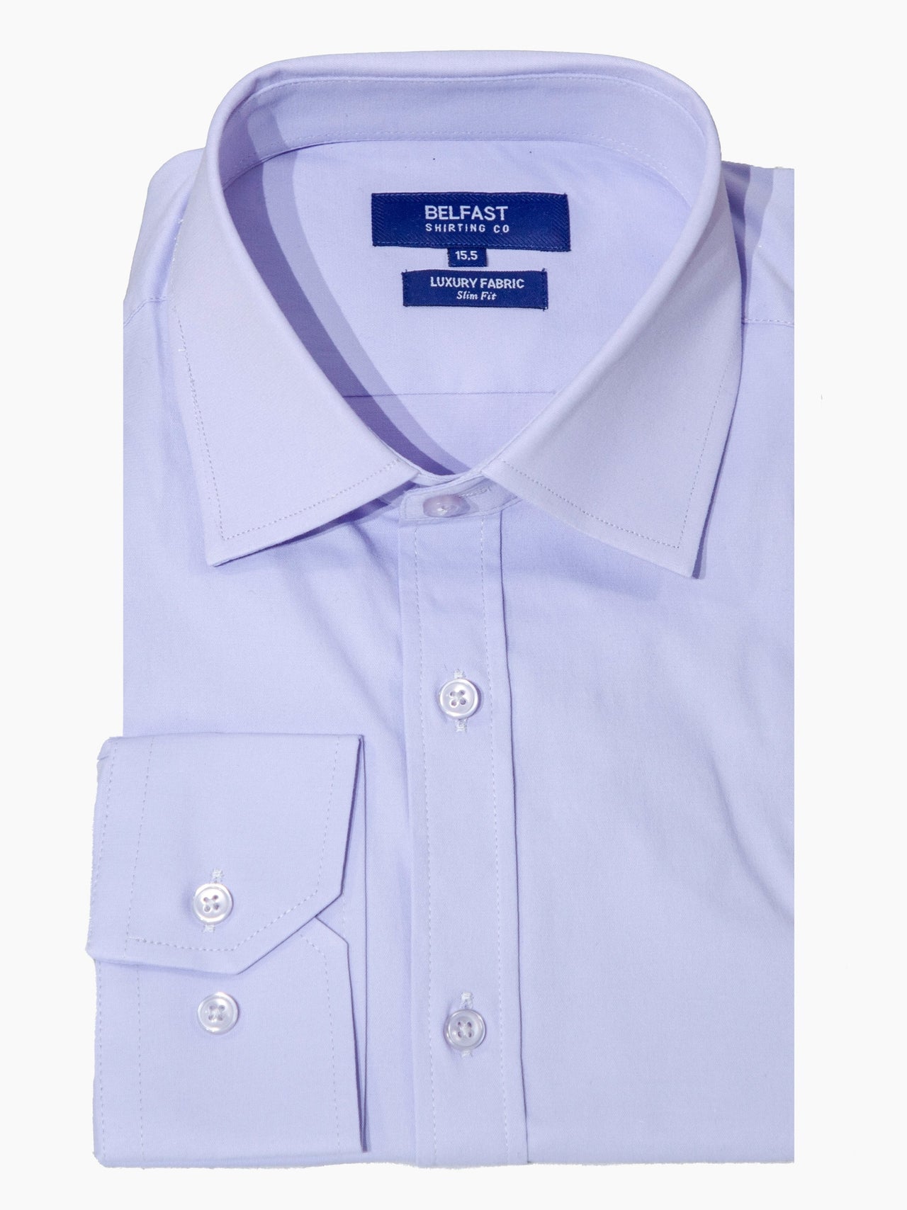 Belfast Shirting Co Camisa de Vestir de Corte Regular en Morado Lavanda para Hombre