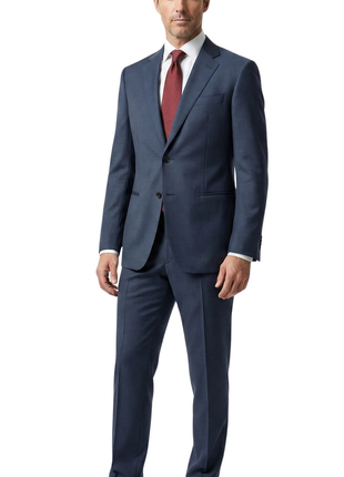 Emporio Armani G-Line Blue Notch Lapel Slim Fit 2 Button Wool Suit 42R