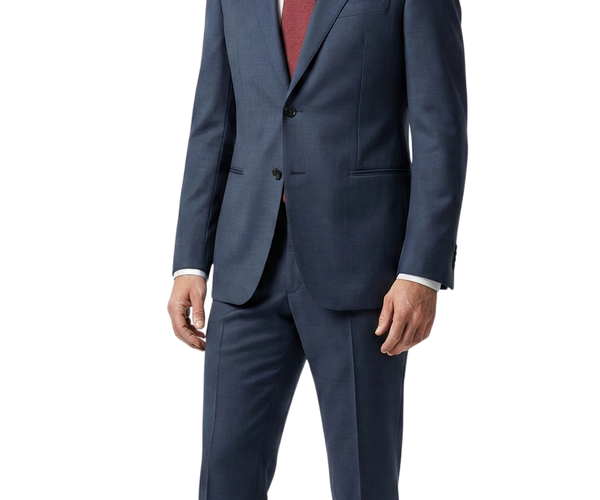 Emporio Armani G-Line Blue Notch Lapel Slim Fit 2 Button Wool Suit