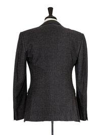 Thumbnail for Ralph Lauren Purple Label Mens 38L Charcoal Gray Check 100% Wool 3 Piece Suit