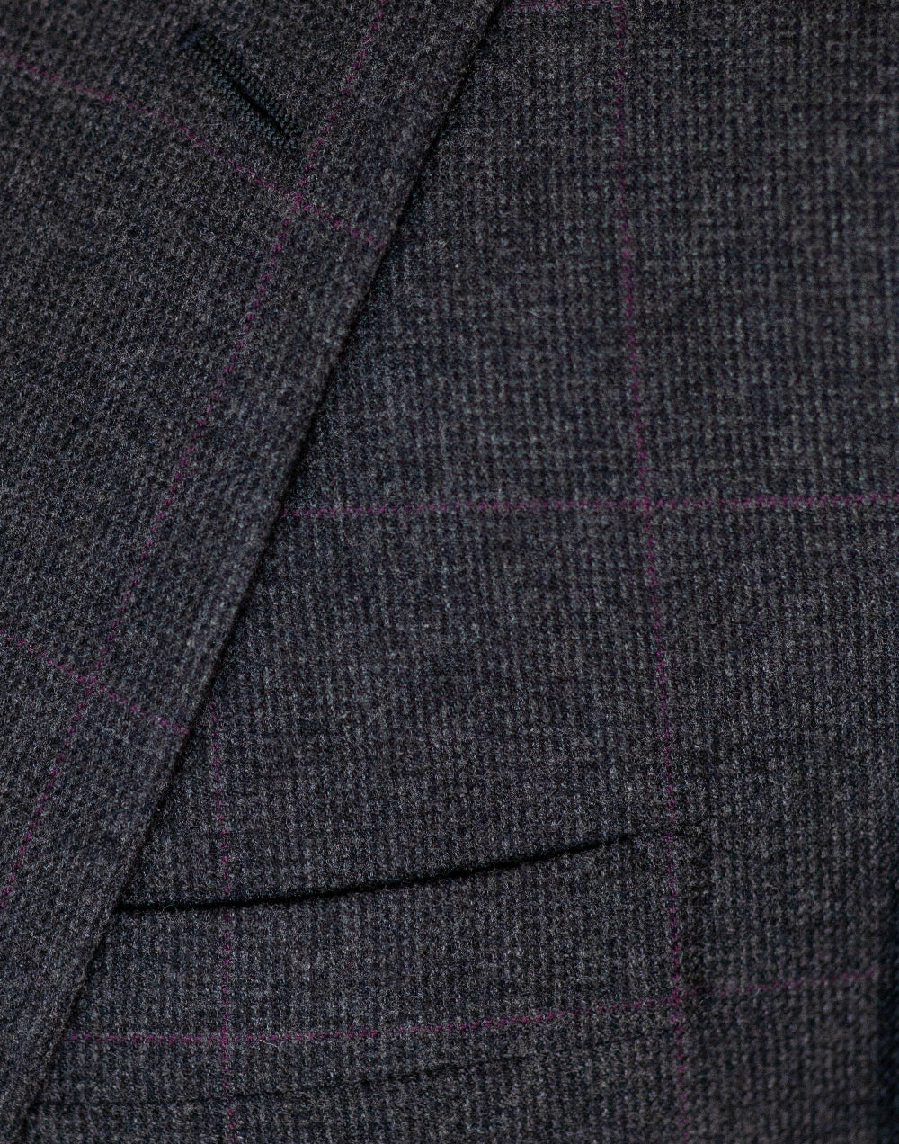 Ralph Lauren Purple Label Mens 38L Charcoal Gray Check 100% Wool 3 Piece Suit