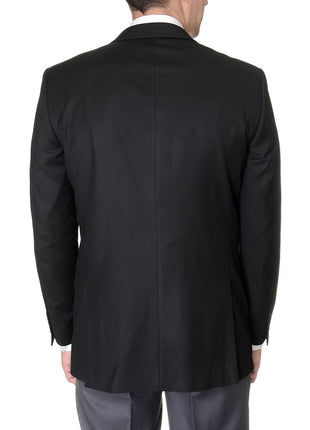 Raphael BLAZERS Raphael Regular Fit Solid Black Two Button Blazer Suit Jacket