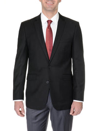 Thumbnail for Raphael BLAZERS Raphael Regular Fit Solid Black Two Button Blazer Suit Jacket