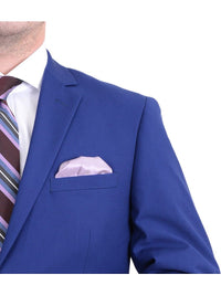 Thumbnail for Raphael BLAZERS Raphael Slim Fit Solid French Blue Two Button Blazer Sportcoat