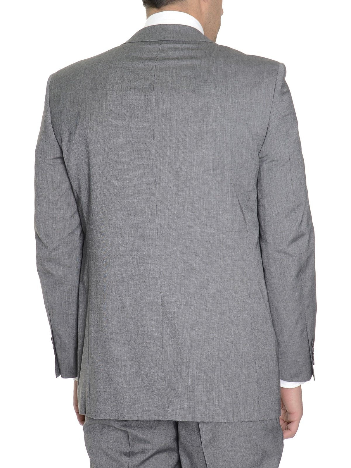 Raphael Sale Suits Raphael Semi Solid Medium Gray Tic Weave Two Button Suit