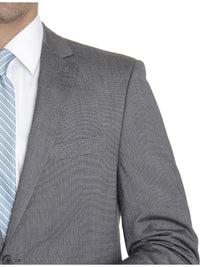 Thumbnail for Raphael Sale Suits Raphael Semi Solid Medium Gray Tic Weave Two Button Suit