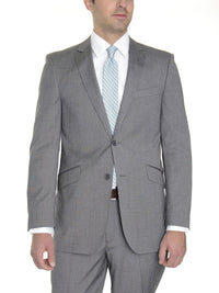 Thumbnail for Raphael Sale Suits Raphael Semi Solid Medium Gray Tic Weave Two Button Suit