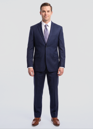 Raphael Slim Fit Solid Cobalt Blue Two Button Wool Suit