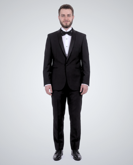 Shop Gino Vitale Black Man Made Material Tuxedo | The Suit Depot