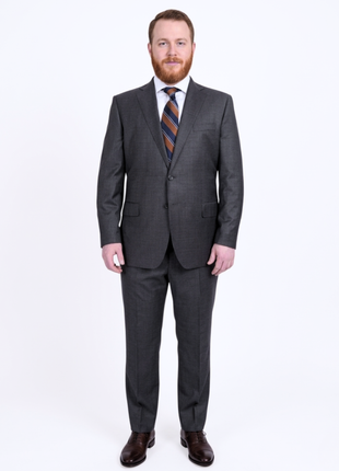 Blujacket Classic Fit Gray Heather Half Canvassed Reda Italian Wool Suit