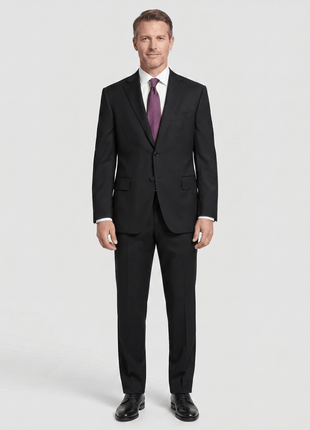 Canali 1934 Mens Solid Black 38R Modern Fit Drop 6 100% Wool 2 Piece Suit