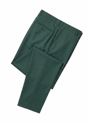 Raphael Mens Solid Green Regular Fit Two Button Suit