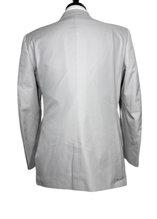 Ermenegildo Zegna Mens Solid Off-White Notch Lapel Classic Fit 2-Button Suit - 38R