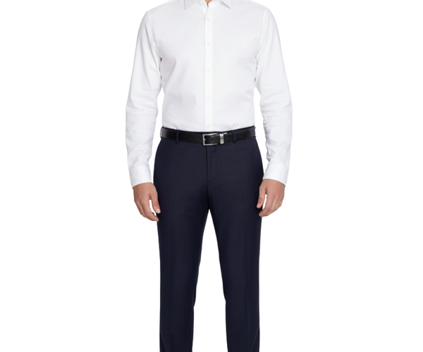 Shop Raphael Slim Fit Navy Blue Dress Pants