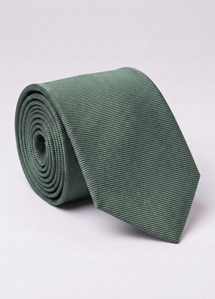 Letteriello Fine Ribbed Sage Green Italian Silk Neck Tie