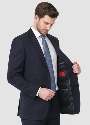 Raphael Classic Fit Solid Navy Blue Two Button Wool-touch Suit - The Suit Depot