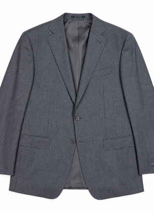 Pal Zileri Mens Gray Micro Check Notch Lapel Classic Fit 2-button Wool Suit - 42L