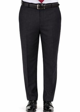 Men's Sartoria Mazara Portly Fit Executive Cut Black Two Button Wool Suit - The Suit Depot