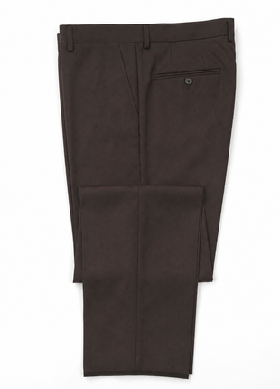 Tovaglia Mens Solid Dark Brown Slim Fit Peak Lapel Wool 3 Piece Suit