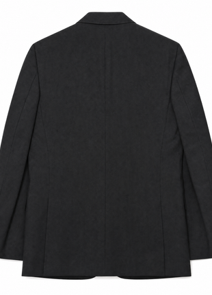 Mazara Mens Black Tonal Stripe Slim Fit Notch Lapel Wool 2 Button Suit