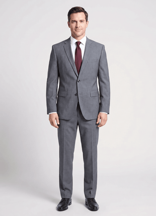 Hugo Boss Gray Micro Check Classic Fit Notch Lapel Wool 2-Button Suit 40R