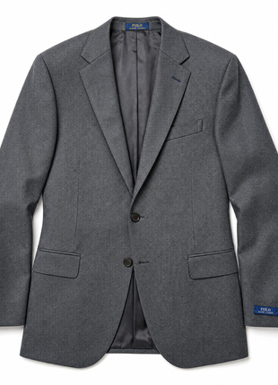 Polo Ralph Lauren Mens Gray Birdseye Notch Lapel Custom Fit 2-Button Wool Suit - 40L